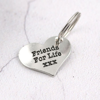 Friends For Life Best Friends Pocket Heart Keyring, 4 of 9