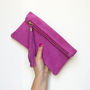 Personalised Soft Slouchy Suede Tassel Clutch Bag, thumbnail 8 of 11