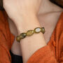 Olive Green Chunky Bead Stretch Bracelet, thumbnail 3 of 5