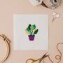 Potted Plant Mini Counted Cross Stitch Kit, thumbnail 1 of 3