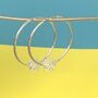 Sterling Silver Wire Bead Hoop Earrings, thumbnail 1 of 3
