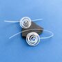 Sterling Silver Spiral Longstem Earrings, thumbnail 1 of 3