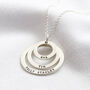 Personalised Sterling Silver Double Hoop Necklace, thumbnail 4 of 8