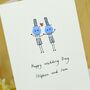Personalised 'Button Wedding' Handmade Card, thumbnail 5 of 12