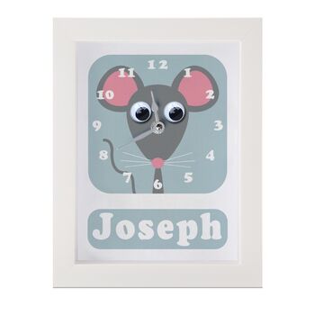 Personalised Children's Mouse Clock, 5 of 9