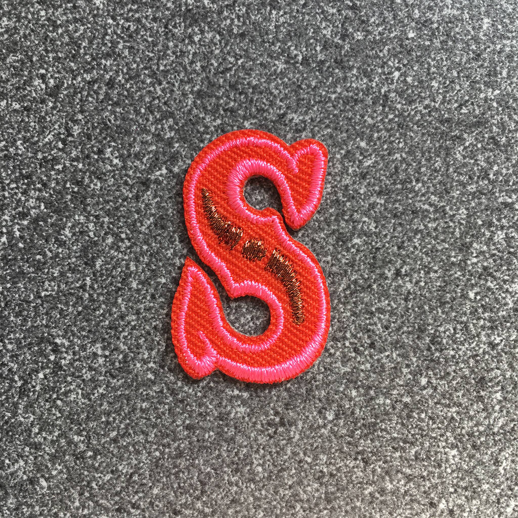 Letter S Alphabet Iron On Patch, 1 of 4