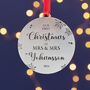 First Christmas Married Couple Gold Or Silver Tree Decoration, thumbnail 3 of 6