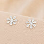 Sterling Silver Daisy Flower Stud Earrings, thumbnail 1 of 9