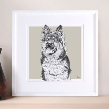 Personalised Pet Dog Lover Portrait, 6 of 12