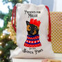 Personalised Christmas Party Cat Present Sack, thumbnail 1 of 4
