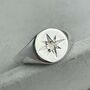 Sterling Silver Signet Ring Moonstone, thumbnail 6 of 9