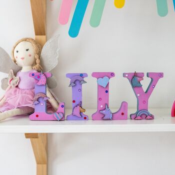 Personalised Paint Your Own Unicorn Wooden Name, 7 of 7