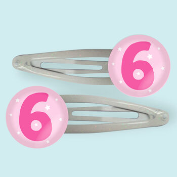 6th Birthday Hair Clips, 2 of 2