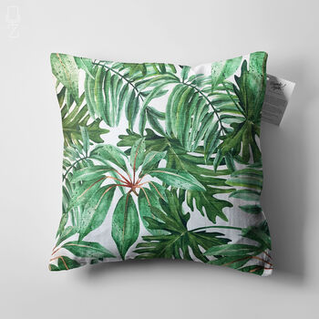 Green Tropical Eucalyptus Leaves Cushion Cover, 5 of 7