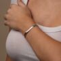 Womens Silver Herringbone Bracelet, thumbnail 1 of 8