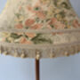 Vintage Floor Lamp / Fringed Floral Shade, thumbnail 3 of 5