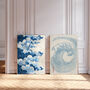 Japanese Wave And Sea Set Of Two Art Prints, thumbnail 1 of 3
