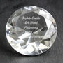 Engraved Diamond Crystal Paperweight Graduation Gift, thumbnail 3 of 4