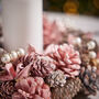 Pink Christmas Candle Holder Table Centrepiece, thumbnail 3 of 4