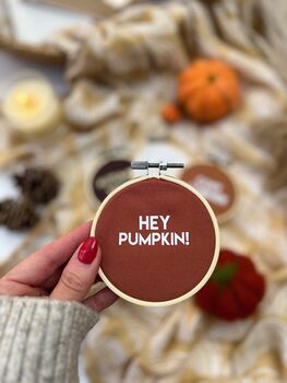 Autumn Mini Embroidery Hoop Shelf Decor, 3 of 7