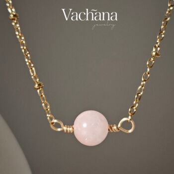 Natural Round Gemstone Pendant Necklace, 2 of 6