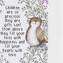 Christening Gifts Girls Boys Print Owl, thumbnail 4 of 4