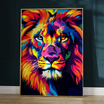 Pop Art Lion Print, 2 of 8