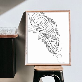 Palm Tree Leaf Line Drawing Print, 2 of 4
