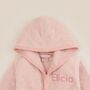 Personalised Pink Hooded Towelling Robe, thumbnail 2 of 5