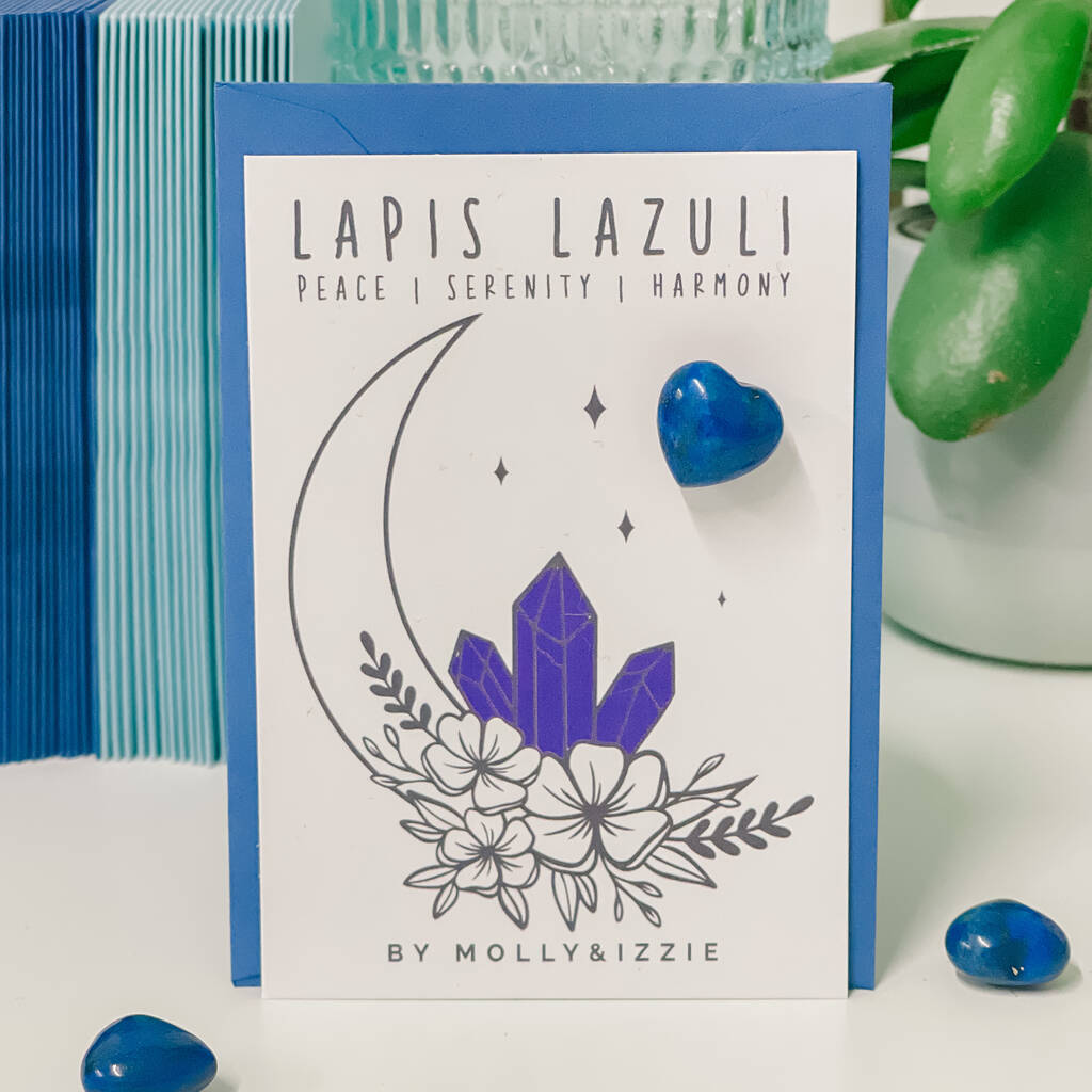 Lapis Lazuli Crystal Heart Keepsake