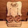 Wooden Animal Print Earrings, thumbnail 4 of 5