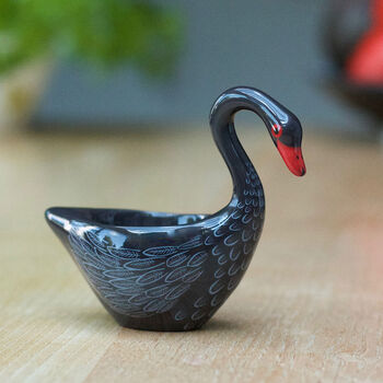 Handmade Ceramic Black Swan Egg Cup, 4 of 5