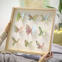 Nine Personalised Map Location Butterfly Wall Art, thumbnail 3 of 10