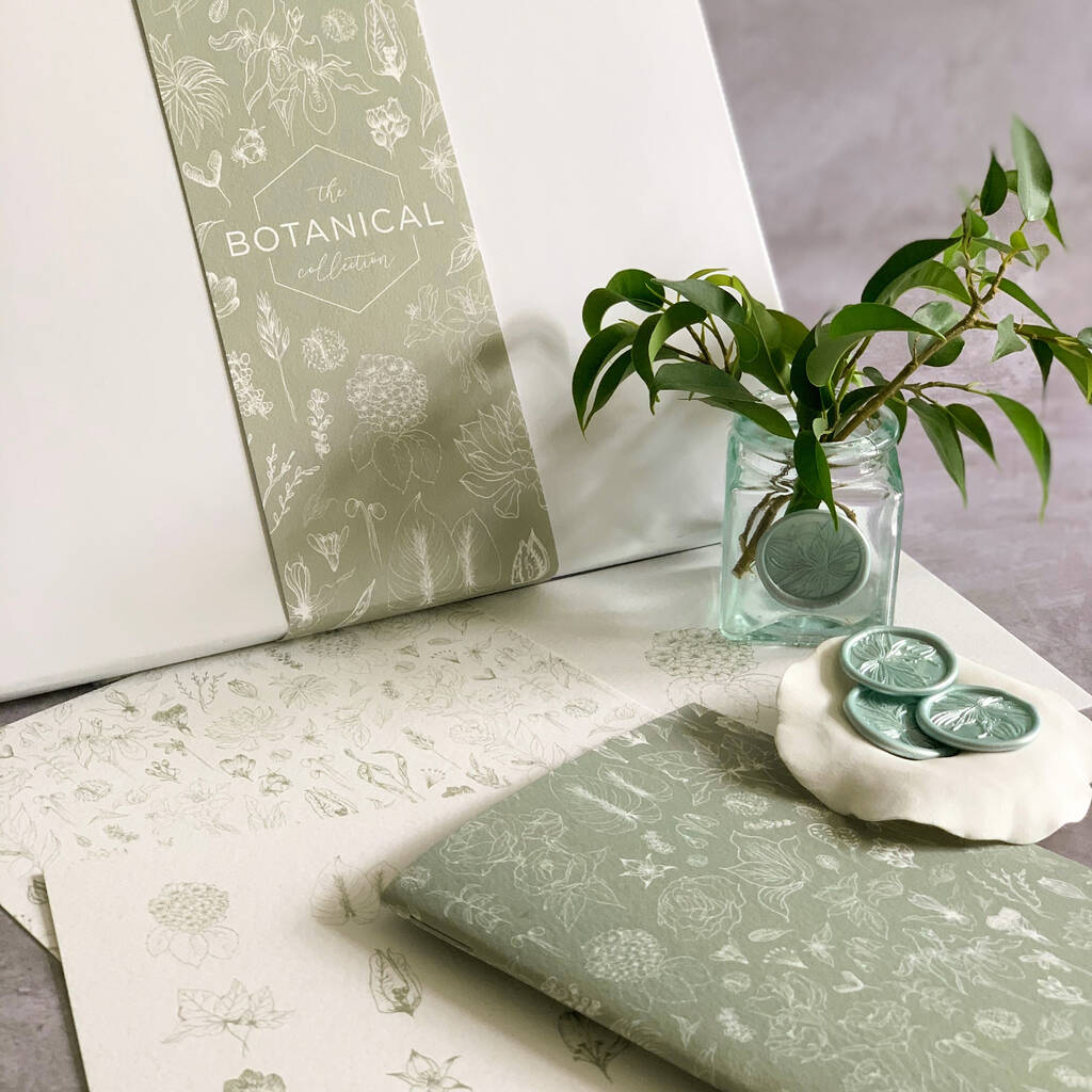Botanical Stationery Gift Box Collection By Sleepy Bee Studio