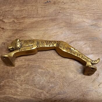 Jaguar Shaped Brass Door Pull / Decorative Door Handle, 2 of 6