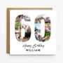 Personalised 60th Birthday Photo Collage Card, thumbnail 1 of 7