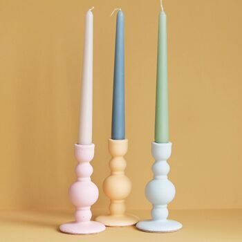 Tapered Dinner Candles In Colours, 6 of 6