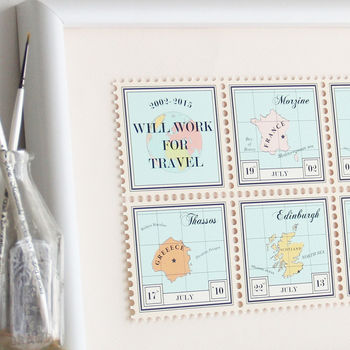 Personalised Destination Stamps Print, 3 of 3