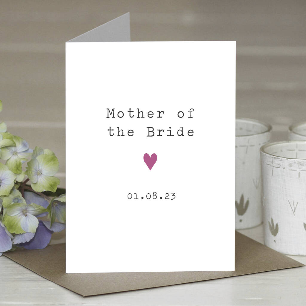 'Mother Of The Bride' Personalised Card, 1 of 5