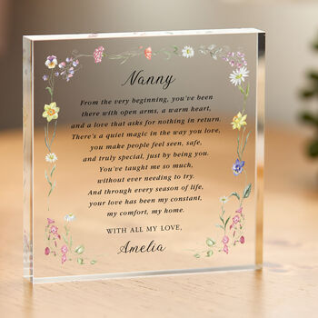 Personalised Nanny Poem Gift Acrylic Plaque, 3 of 6