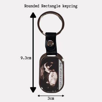 Leather And Metal Personalised Ultrasound Keyring, 5 of 5