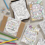 Personalised Kids Colouring In Cards, thumbnail 1 of 6
