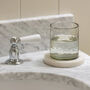 Hammered Glass Tea Light With Marble Base, thumbnail 2 of 3