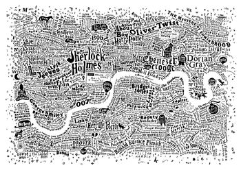 Literary London Map Tea Towel, 8 of 12