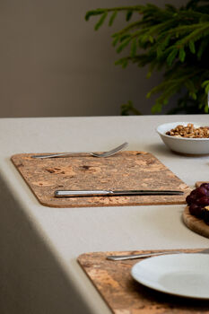 Natural Cork Placemats Set Of Four | Rectangle, 6 of 8