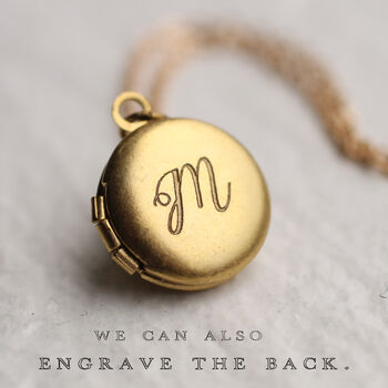 Tiny Small Round Locket Personalised Photo Necklace, 5 of 11