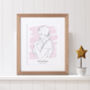 Personalised Welcome Sketch For New Baby And Parents, thumbnail 3 of 7