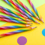 Colourful Rainbow Stripe Pencil, thumbnail 2 of 6