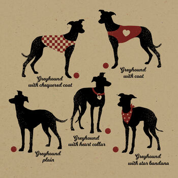 Personalised Greyhound Print For One Or Two Dogs, 2 of 12