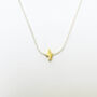 Gold Hematite Lightening Bolt Silver Or Gold Necklace, thumbnail 2 of 4
